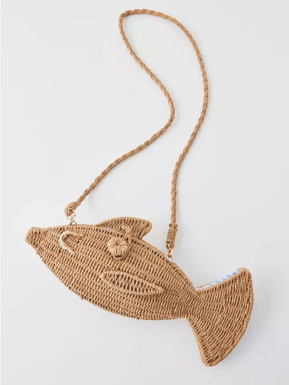 Kimchi Blue Fish Woven Straw Bag